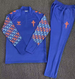 2025-26 Celta Blue Half Pull Tracksuit (Pants Have Pocket)(半拉链)