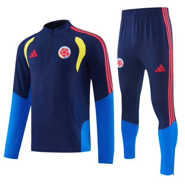 2026-27 Colombia Royal blue Half Pull Tracksuit (半拉链)