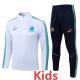 2025-26 Marseille White Kids Half Pull Tracksuit #E25225(童装)(半拉链)