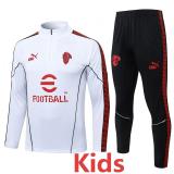 2025-26 ACM White Kids Half Pull Tracksuit #E25222(童装)(半拉链)