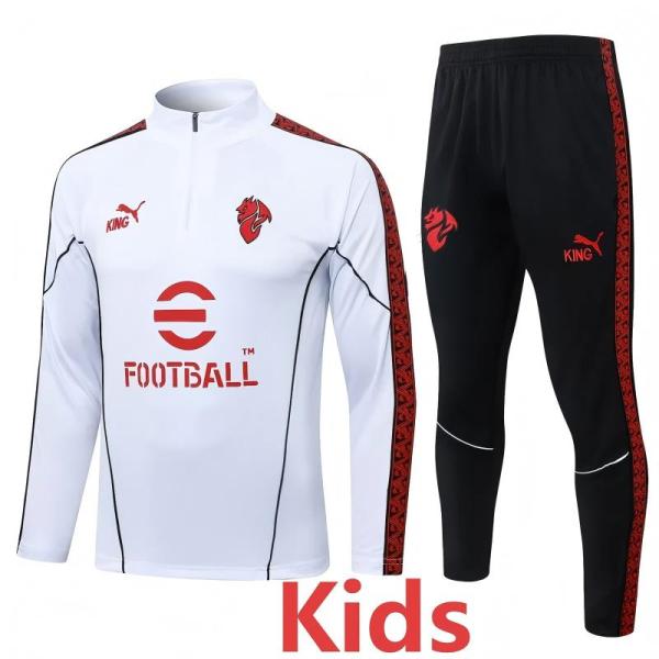 2025-26 ACM White Kids Half Pull Tracksuit #E25222(童装)(半拉链)