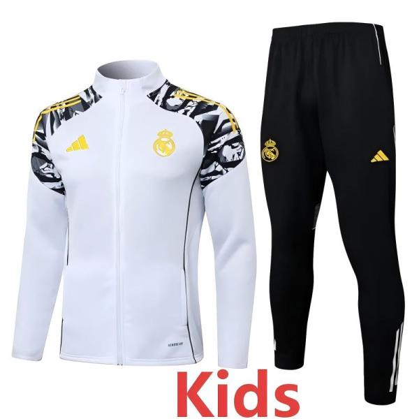 2025-26 RMA White Kids Jacket Tracksuit #E25232(童装)