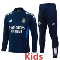 2025-26 RMA Royal blue Kids Half Pull Tracksuit #E25226(童装)(半拉链)