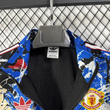 2026-27 Man Utd Black White Windbreaker