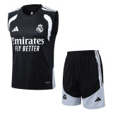 2026-27 RMA Black Tank top and shorts suit #D26013