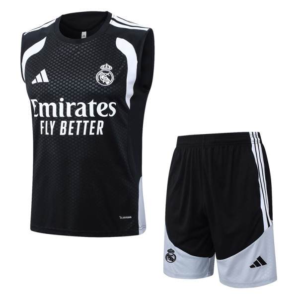 2026-27 RMA Black Tank top and shorts suit #D26013