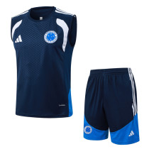 2026-27 Cruzeiro Royal blue Tank top and shorts suit #D26012