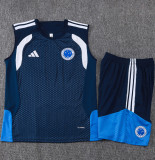 2026-27 Cruzeiro Royal blue Tank top and shorts suit #D26012