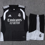 2026-27 RMA Black Tank top and shorts suit #D26013