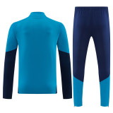 2026-27 Spain Lake blue Half Pull Tracksuit (半拉链)