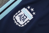 2026-27 Argentina Royal blue Half Pull Tracksuit (半拉链)