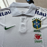 2025-26 Brazil White Polo Short Sleeve