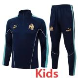 2025-26 Marseille Royal blue Kids Half Pull Tracksuit #E25237(童装)(半拉链)