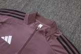 2025-26 RMA Gray Purple Kids Half Pull Tracksuit #E25236(童装)(半拉链)