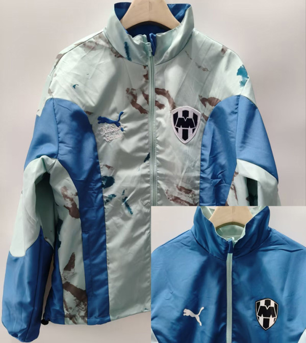 2025-26 Monterrey White & Blue Double Sided Windbreaker (双面风衣)