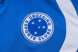 2026-27 Cruzeiro Fancy blue Half Pull Tracksuit #B26011(半拉链)
