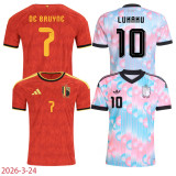 2026-27 Belgium Home Long Sleeve Soccer Jersey (长袖)