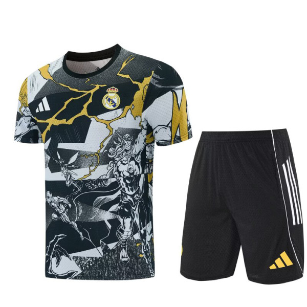 2026-27 RMA Black white Training Short Suit