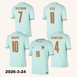 2026-27 France Away Long Sleeve Player Version Soccer Jersey (长袖球员)