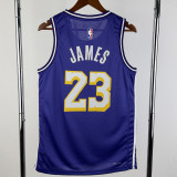 2025-26 Lakers JAMES #23 Purple Top Quality Hot Pressing NBA Jersey (Trapeze Edition) 飞人版