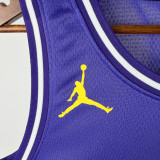 2025-26 Lakers DONCIC #77 Purple Top Quality Hot Pressing NBA Jersey (Trapeze Edition) 飞人版