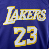 2025-26 Lakers JAMES #23 Purple Top Quality Hot Pressing NBA Jersey (Trapeze Edition) 飞人版
