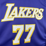 2025-26 Lakers DONCIC #77 Purple Top Quality Hot Pressing NBA Jersey (Trapeze Edition) 飞人版