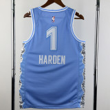 2024-25 Cleveland Cavaliers HARDEN #1 Light blue City Edition Top Quality Hot Pressing NBA Jersey