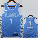2024-25 Cleveland Cavaliers HARDEN #1 Light blue City Edition Top Quality Hot Pressing NBA Jersey