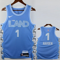 2024-25 Cleveland Cavaliers HARDEN #1 Light blue City Edition Top Quality Hot Pressing NBA Jersey