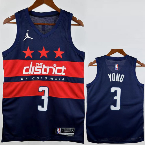 2024-25 Wizards YONG #3 Royal blue Top Quality Hot Pressing NBA Jersey (Trapeze Edition)飞人版