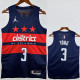 2024-25 Wizards YONG #3 Royal blue Top Quality Hot Pressing NBA Jersey (Trapeze Edition)飞人版