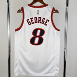 2025-26 76ERS GEORGE #8 White Top Quality Hot Pressing NBA Jersey (V领)