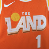 2025-26 Cleveland Cavaliers HARDEN #1 Orange City Edition Top Quality Hot Pressing NBA Jersey