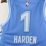 2024-25 Cleveland Cavaliers HARDEN #1 Light blue City Edition Top Quality Hot Pressing NBA Jersey