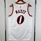 2025-26 76ERS MAXEY #0 White Top Quality Hot Pressing NBA Jersey (V领)