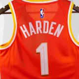 2025-26 Cleveland Cavaliers HARDEN #1 Orange City Edition Top Quality Hot Pressing NBA Jersey