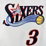 2025-26 76ERS IVERSON #3 White Top Quality Hot Pressing NBA Jersey (V领)