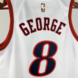 2025-26 76ERS GEORGE #8 White Top Quality Hot Pressing NBA Jersey (V领)