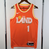 2025-26 Cleveland Cavaliers HARDEN #1 Orange City Edition Top Quality Hot Pressing NBA Jersey