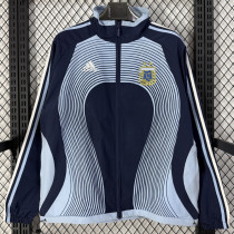 2006 Argentina Royal blue Retro Windbreaker