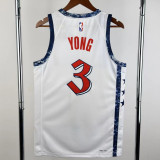 2024-25 Wizards YONG #3 White City Edition Top Quality Hot Pressing NBA Jersey