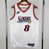 2025-26 76ERS GEORGE #8 White Top Quality Hot Pressing NBA Jersey (V领)