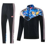 2026-27 Man Utd Black blue Jacket Tracksuit #01