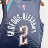2025-26 OKC Thunder GILGEOUS-ALEXANDER #2 Gray City Edition Top Quality Hot Pressing NBA Jersey