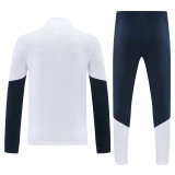 2026-27 RMA White Half Pull Tracksuit (半拉链)