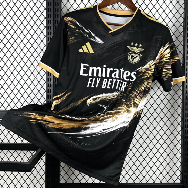 2025-26 Benfica Black Yellow Special Edition Fans Soccer Jersey