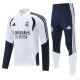 2026-27 RMA White Half Pull Tracksuit (半拉链)