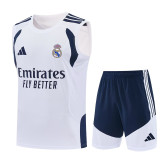 2026-27 RMA White Tank top and shorts suit