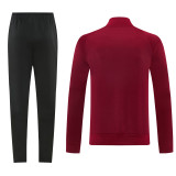 2026-27 Roma Brown Red Jacket Tracksuit #01
